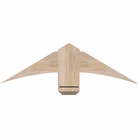 Bellingham Smooth Timber Gable Bracket, Douglas Fir, 36W X 10H X 3 1/2D X 5 1/2F, 7/12 Pitch